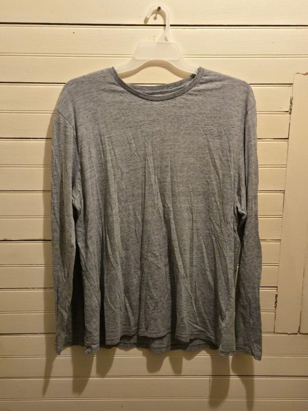 Old Navy Long Sleeve Shirt Mens XXL Soft Washed Gray Heather Lightweight Tee